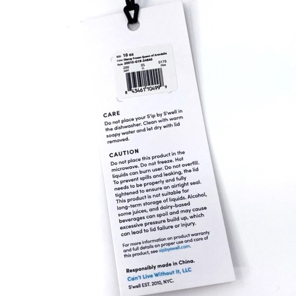 Frozen Water Bottle S’ip by S’well Disney II Elsa Stainless Steel Blue New - Picture 10 of 12